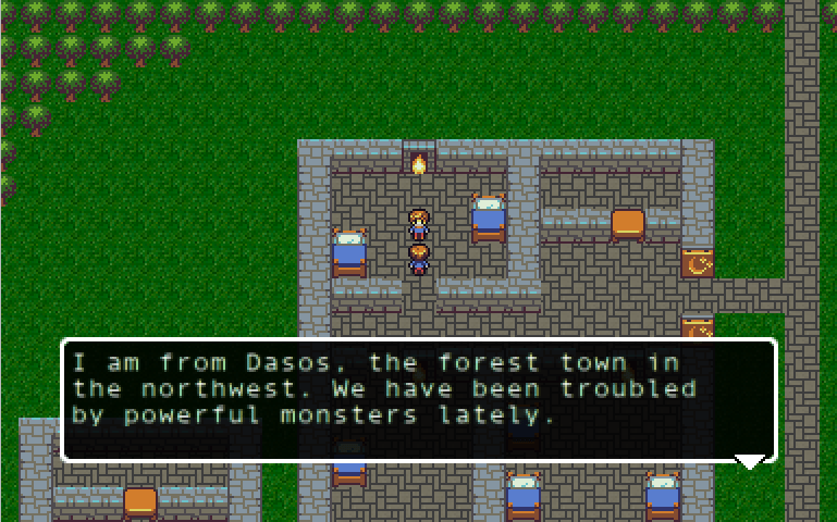Dialog scene from the game